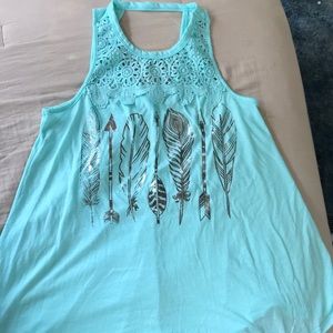 Turquoise tank top